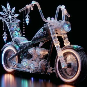 High-resolution digital artwork of a delicate and transparent ob...