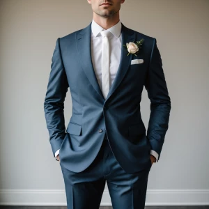 Photography, half body photo, look to the front, a groom in a ta...