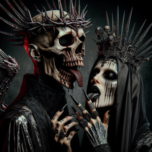 Digital Realistic image of Jack skellington in a dark, gothic fa...