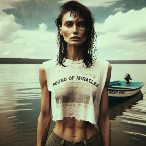 Create realistic faded color photograph from the late sixties of...