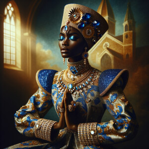 Create an illustration that embodies spirituality and a deep con...