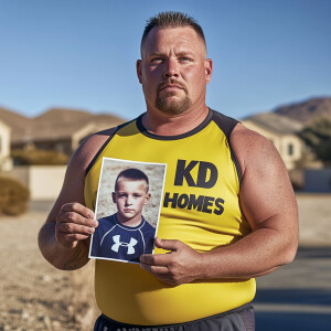 Michael O’Sullivan: A man holding up  a photo of himself at age...