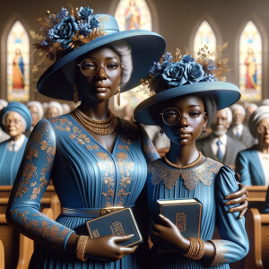 Adjust the 3-D realistic image to depict the African-American gr...