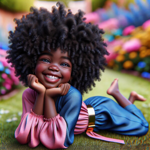 Create a highly realistic three-dimensional image of an exuberan...