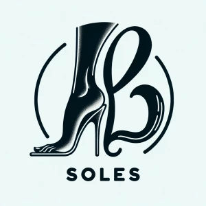 Make a logo with the text “CREATIVE SOLES” but the L is a woman’...