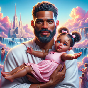 Create a 3D realistic artwork featuring the phrase 'Jesus Saves'...