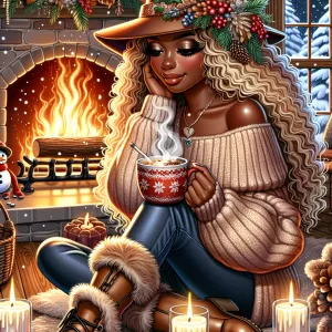 A detailed, bright, cozy airbrush painting cartoon digital illus...