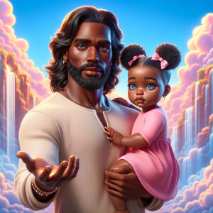 Create a 3D realistic artwork featuring the phrase 'Jesus Saves'...