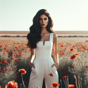 film photograph from the early seventies of a stunning 25-year-o...