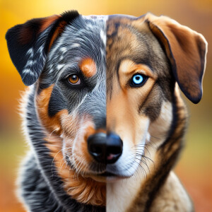 Australian Cattle dog, Liberian husky, American fox hound mix do...