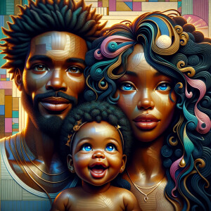 A 3D hyper-realistic fusion of boho urbanism and picasso style i...