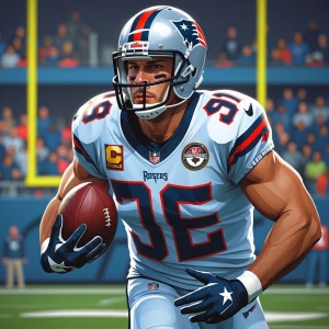 Tom Cruse NFL player, picture in action, in GTA art style