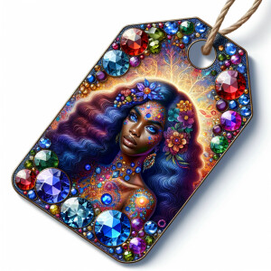 Design a tag that encapsulates a beautiful, colorful depiction o...