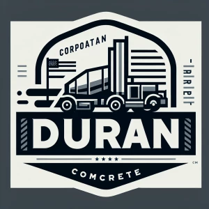 (Duran concrete)( words in bold letters font
)construction logo...