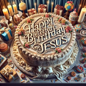 Create a realistic image of a masculine themed beautiful cake wi...