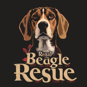 Me a logo for a dog rescue. The name is the Regal Beagle rescue
