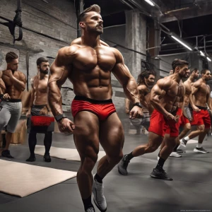 coach tiene un cuerpo musculoso y lleno de vellos recortados da...