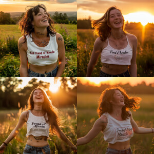 Beautiful slender buxom brunette 26-year-old woman with light fr...