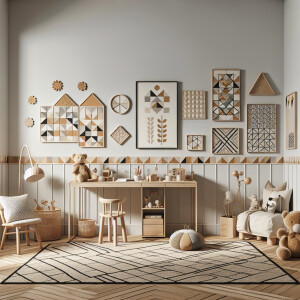 минимализм, геометрические узоры и натуральные материалы в детск...