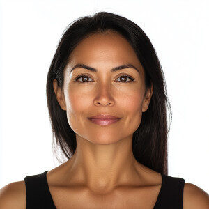 A 44-year-old Mexican American woman from California with a clea...