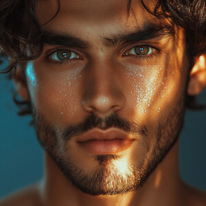 Sparkling aura, esthetician, handsome man , 22 years, dark brown...