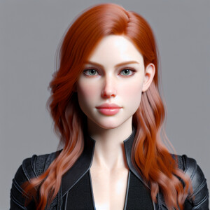Photorealistic image. Ginger haired, fair skinned,  female, avat...