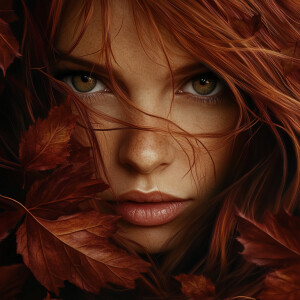 Beautiful artistic photorealistic image. Facial portrait, facing...