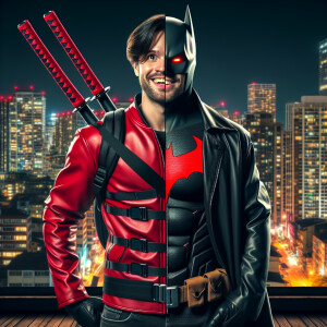 hybrid of deadpool and batman