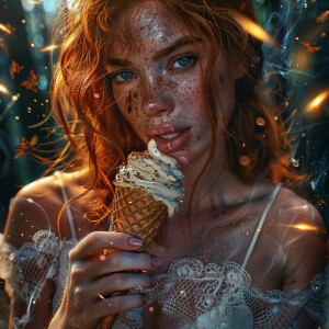 Photorealistic image, high resolution. Facing forward.Beautiful...