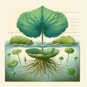 an image illustration of the form and function of a water Lilly...