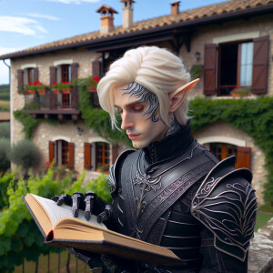 Caranthir-Ar-Fieniel from the Witcher. Black eldritch armor. Pal...