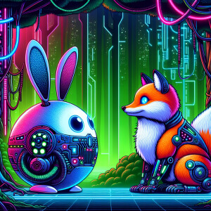 A round bun with eyes and mouth met a bioengineered fox in the f...