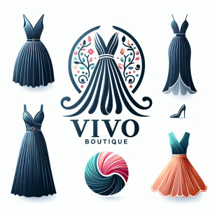 Draw a logo for the women's dress store «VIVO Boutique»