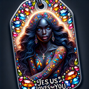 Design a tag that encapsulates a beautiful, colorful depiction o...