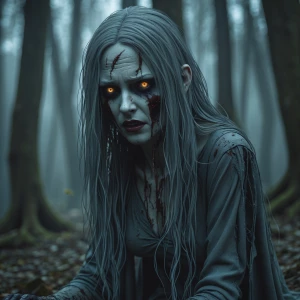 Evil being 3D hyper-realistic, hyper-detailed, shocking, macabre...