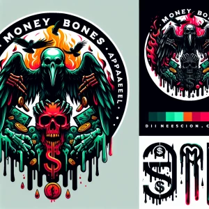 Design a circular digital art ,hyper realistic ,mascot logo type...