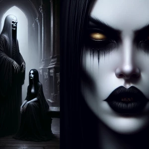 Create an image that accurately depicts Mary Shelley's descripti...