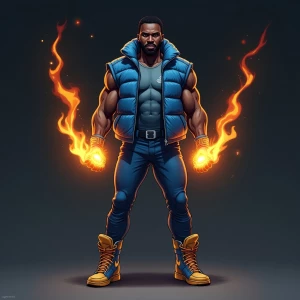 Create a digital art style concept illustration of a powerful bl...