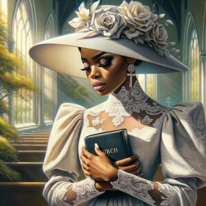 Render an airbrush oil painting of an African American woman wit...