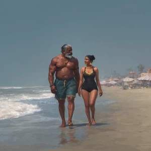 hyperRealism digital painting.a muscular sweaty  employer man wa...