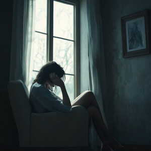 Create a realistic picture of a person having a mental breakdown...