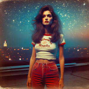 Generate a faded color film photograph from the early seventies...