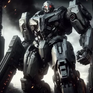 Create an image of Megatron from the classic Transformers cartoo...