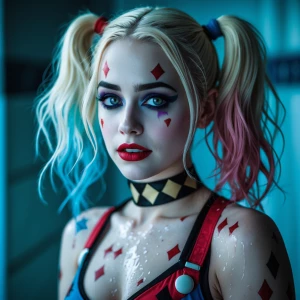 Harley Quinn getting ready for a shower