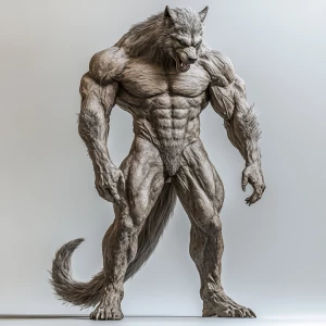 Lycan hairymuscles showing off full body view