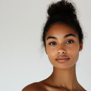 Portrait of an attractive 19-year-old African American woman fro...
