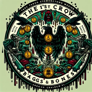 Design a circular cartoonish logo blending vintage and modern ae...