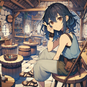 Wendy Marvell from “Fairy Tail” as a young adult, hot, dark blue...