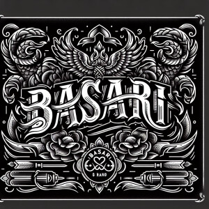 Draw a logo for the men's clothing brand "BASARI"