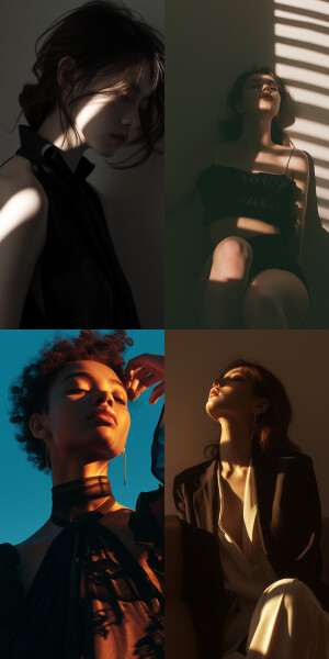 high-resolution photograph, woman, stunning use of shadows, in t...